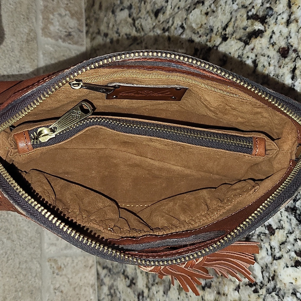 Patricia Nash Sora Braided Stitch Leather Cutout Satchel - Picture 11 of 13